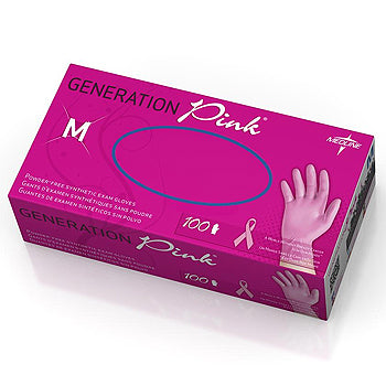 Generation Pink 3G Synthetic Powder & Latex Free Exam Gloves - Medline